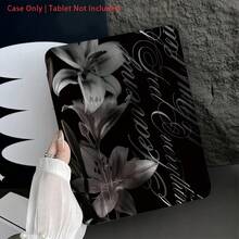 Flower 1pc Protective Folio Tablet Case With Pen Holder, Multi-Angle Stand, Compatible With IPad 10.9/10.2/ Air 5th Gen/Pro 11/10th/9.7/Air 2/7th/8th Gen/Air 4/5/ Air 13/11(M3 2025)/ 11(A16 2025) - Multicolor - View 9