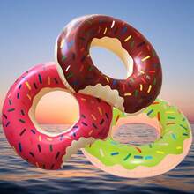1pc Creative Donut Shaped Inflatable Swimming Ring, Summer Swimming Pool And Beach Floats, Party Decor, Adult Vacation Swimming Leisure Sofa, Perfect Summer Gift - Multicolor - View 8