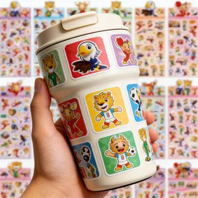 吉祥物贴纸、卡通创意贴纸、手机壳、日记本、行李箱、体育迷周边装饰贴纸