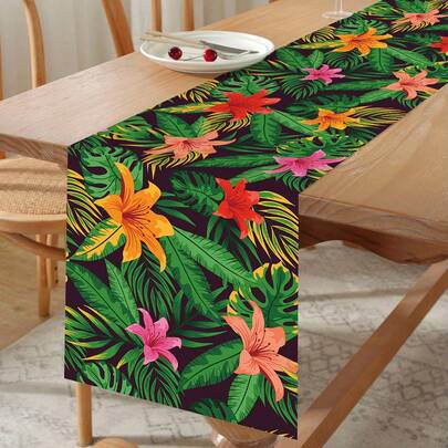 1 khăn trải bàn kiểu Hawaii, họa tiết lá cọ hoa, chất liệu polyester, thích hợp làm khăn trải bàn trang trí tiệc chủ đề Hawaii mùa hè, khăn trải bàn trang trí tiệc sinh nhật, đám cưới, tiệc tùng, trang trí bàn tiệc bãi biển mùa hè, trang trí tiệc Aloha Hawaii, khăn trải bàn dùng trong nhà và ngoài trời mùa hè, khăn trang trí bàn ăn nhà bếp, váy bàn, trang trí phòng, trang trí nhà cửa, trang trí từ mùa xuân đến mùa hè.