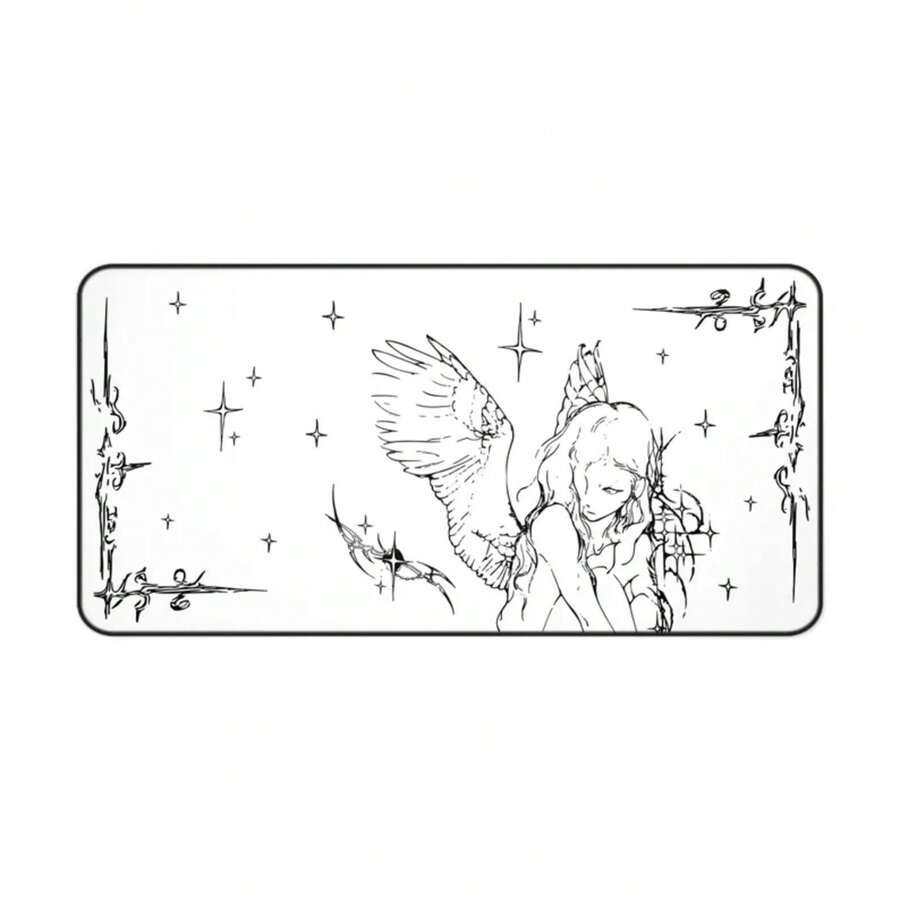 Angel Cybersigilism Desk Mat, Mystical Office Decor - A - View 1