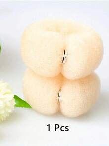 1个泡沫发髻器，DIY芭蕾舞发髻器，可爱甜美发饰，无需加热的卷发器，沙龙必备美发造型工具套装，护发产品，发饰 - 均碼 - 查看 5