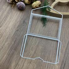 Troqueles de sobre para hacer tarjetas y scrapbooking, moldes de plantilla de metal para álbumes de fotos DIY, estampado y decoración de papel - plata - Ver 5