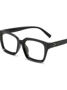 1 Cặp kính nhựa trong suốt họa tiết hình học dành cho nữ, thích hợp sử dụng hàng ngày, đi làm, xem TV, chơi game và các dịp khác. - Nhiều màu - Xem 13