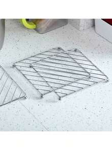 4pcs Stainless Steel Coasters, Heat Resistant Kitchen Table Mats, Insulation Pads, Stainless Steel Anti-Scald Mats, Tabletop Protection, Suitable For Dining Room, Kitchen, Baking - Multicolor - View 4