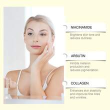 OUHOE Set de Cuidado Facial y Ojos 2 Piezas - Crema para Ojos Reafirmante Anti Ojeras con Café y Péptidos + Suero Vita B3 Niacinamida Hidratante, Reduce Bolsas, Arrugas y Piel Apagada, Unifica Tono Desigual, Ideal para Piel Cansada por Falta de Sueño, Skincare Diario para Hombres y Mujeres, Todo Tipo de Piel - Suero Facial Hidratante - Ver 4