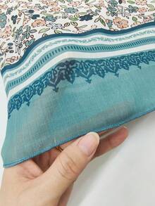 43*43 Inch Satin Silk-Feel Large Square Scarf For Women - Multicolor - View 5