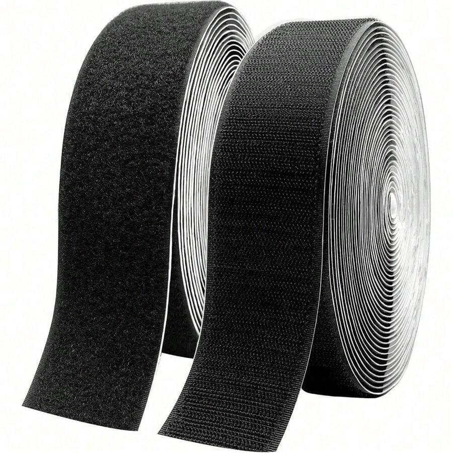 Băng dính gai, băng dính nylon chịu lực cao, băng dính hai mặt tự dính màu đen, có thể dùng để cố định cửa sổ, ghế sofa, đệm, thảm, đồ treo tường. - 393,7 inch * 1,18 inch - Xem 1