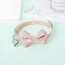 Adjustable Pet Collar With Plaid, Daisy Flower, Bow Tie, And Bell Pendant For Cats And Dogs - Multicolor - View 10