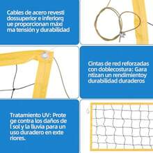 BOJA 2 Piezas Red de Voleibol - Amarillo - Ver 4