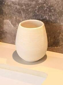 1 pieza Vaso de enjuague de cerámica vintage de gran capacidad, resistente al desgaste y duradero, con borde suave e interior esmaltado - Talla única - Ver 2