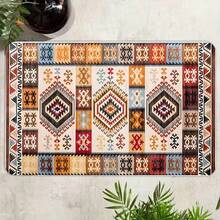 1pc Rhombus Pattern Floor Mat, Decorative Carpet, Bedroom Decor, Small Rug, Carpet, Home Decor, Living Room Carpet, Small Living Room Rug, Bedroom Rug, Living Room Home Decor, Outdoor Rug, Washable Carpet - Multicolor - View 7