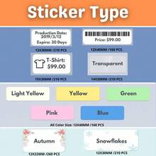 NIIMBOT D11/D110/D101/H1S 彩色热敏标签纸,条形码、价格、尺寸、名称标签贴纸,防水、防油、防刮标签贴纸 - 查看 9