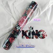1卷 25x153厘米/9.8英寸x5英尺 3D图案全息热转印乙烯基薄膜 DIY - P088 - 查看 30