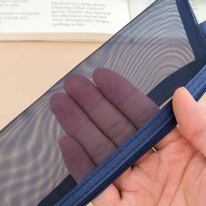 5pcs Portable Durable Nylon Mesh Makeup Brush Holder Bag, Multi-Color Options, Transparent View, Large Capacity Lipstick Organizer Bag, Multi-Function Storage Pouch, Suitable For School, Office, Travel Essentials, Pencil Case, For Eyebrow Pencil, Makeup Brushes, Travel Essential, Fashion Storage Box, Lightweight Pouch, Cosmetic Bag, Makeup Enthusiasts, Professional Makeup Artists