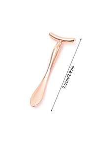 1pc Eye Cream Stick, Beauty Massage Stick, Eye Cream Applicator, Eye Cream Spatula, T-Shaped Metal Beauty Tool - Multicolor - View 2