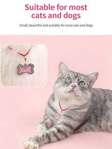 1pc Pet ID Tag, Dog Cat Anti-Lost Tag, Customizable Engraved Pendant, Pet Accessory - Multicolor - View 6