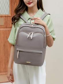Waterproof Large Capacity Backpack, Fashionable & Versatile - Khaki - View 4