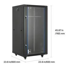 22U Network Cabinet Wall Mount, 23.6 In Depth, 300 Lbs Max Load Capacity Server Cabinet Rack Enclosure With Locking Tempered Glass Door, Side Panels, Server Rack For IT Equipment, A/V Devices - 22U 23.6inch - View 10