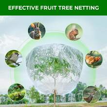 1pc Fruit Protection Net Bag, Suitable For Fruit Trees To Prevent Birds, Compatible With Apple Trees And Blueberry Bushes To Protect Against Birds, Pests And Deer, With Zipper And Drawstring Cicada Net Cover, Fine Mesh Insect Protection Cover For Blueberries And Tomatoes - A - View 9