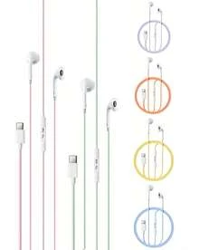 REMAX Headphone in-ear berkabel RM-10 memiliki desain in-ear yang nyaman, kualitas suara yang kaya, tampilan luar berwarna macaron yang stylish, kontrol tiga tombol pada kabel, dan mikrofon definisi tinggi untuk panggilan dan pemutaran musik yang nyaman. Headphone ini kompatibel dengan perangkat Apple, Huawei, dan Xiaomi. - View 10