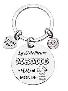 Stainless Steel Keychain, Mother's Day Gift From Grandchildren To Grandma, Grandma's Birthday Present - Multicolor - View 8