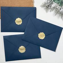 10/30/50Pcs Stylish Premium V-Flap Envelopes Suitable For Parties, Weddings, Thank You Notes, Invitations, And Business Mailings, Including 50 Envelopes And 2 Stickers, Measuring 18.39X13.31 Cm With A Weight Of 120GSM - A - View 5