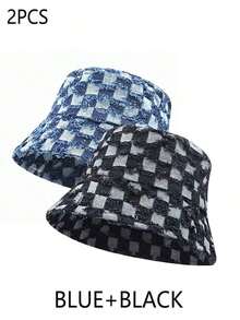 1pc Mesh Design Fashionable & Versatile Bucket Hat, Suitable Outdoor And Everyday Wear Street. - 淺藍色 - 查看 9