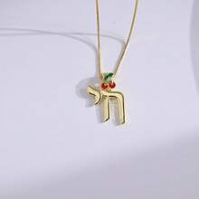 1 Pc Letter Chai Copper Pendant Necklace - Charm Necklace - View 8