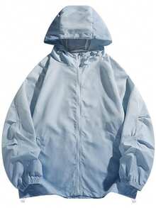 Mountain-Style Sun Protection Clothing, Lightweight, Water-Repellent, Quick-Drying, Outdoor Camouflage Sun Protection Jacket - Baby Blue - View 1