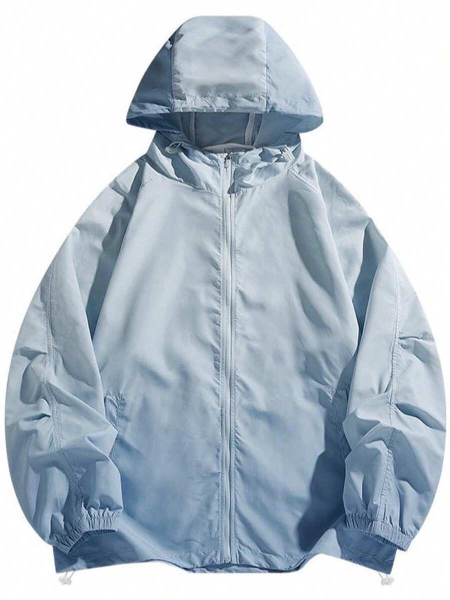 Mountain-Style Sun Protection Clothing, Lightweight, Water-Repellent, Quick-Drying, Outdoor Camouflage Sun Protection Jacket - Baby Blue - View 1