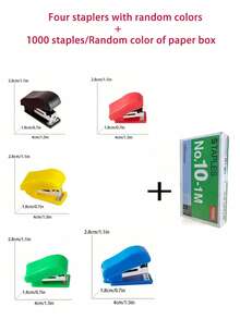 Mini Stapler Set, Compact Stapler For Student Use, Labor-Saving Stapling Tool For Paperwork, Mini Office Stapler Supplies - Multicolor - View 21