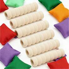 15个装尼龙豆袋，小号，彩色散装豆袋，适合投掷游戏，是节日派对、娱乐活动、户外运动和健身的理想之选。用途广泛，适用于沙滩、公园、庭院、排球场、帆布球场、足球场、团队建设、训练道具以及各种户外活动。 - 彩色 - 查看 12