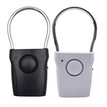 1 Pasang Alarm Gagang Pintu Anti-Pencurian, Terbuat dari Bahan ABS Warna Putih/Hitam, dengan Fungsi Sensor Ganda Listrik Statis dan Getaran, Alarm Keamanan Rumah untuk Pintu dan Jendela Terhadap Pencurian - Putih - View 12