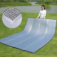 1400克铝箔野餐垫，可折叠防水防潮户外露营毯，便携式沙滩垫，带收纳袋，适合露营、徒步旅行、旅行 - A - 查看 1