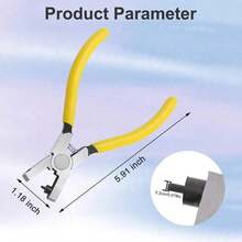 1pc Belt Hole Punch Tool, Leather Craft Round Hole Puncher, Suitable For , Year-End Promotion, Singles Day, Halloween , Etc. - Yellow - View 2