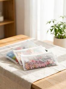 12 piezas de bolsas con cremallera de malla, bolsitas con cremallera de malla de PVC, sobres con cremallera de malla de plástico impermeable, carpetas, bolsas organizadoras de malla de uso múltiple, bolsas de almacenamiento de documentos transparentes, de vuelta a la escuela, bolsas con cremallera para archivos, bolsas de clasificación de juguetes rompecabezas, estuches, carpetas, bolsas de almacenamiento de artículos de oficina, bolsas de regalo - Multicolor - Ver 3