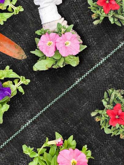1 Set 1 Pc Durable Black Pre-Punched Barrier Fabric With 20/40 Pcs Ground Nails Orchard Fruit Tree Ground Cover Fabric Reusable Garden Barrier For Controlling Weeds Garden Yard Outdoor Farm Orchards