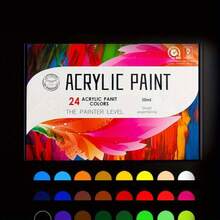 Acrylic Paint Set 12/18/24 Colors - Vibrant,  & Fade-Resistant - For Adults & Artists - Rich Pigments For Canvas, Wood Crafts & More - 1.69 Fl Oz Bottles - 12 Colors - View 8
