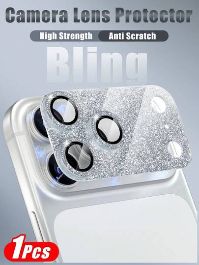 Single Pack - Military-Grade Scratch-Resistant Camera Lens Protector For IPhone 17 Pro Max/16 Pro Max/15 Pro Max/14/13/12/11, 9H Tempered Glass Camera Cover, [Does Not Affect Night Shooting]. Suitable For Daily, Office, And Home Use. Waterproof, Shockproof, Drop-Proof, And Scratch-Resistant. Mobile Phone Accessory, Compatible With Phone Cases (Silver).