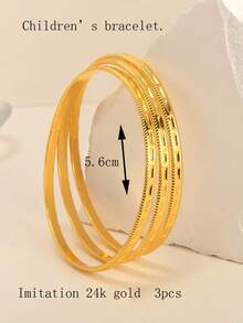 3 piezas Pulseras apilables de metal exquisitas, brillantes, lujosas y sofisticadas - Multicolor - Ver 15