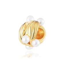 1 hạt charm mạ vàng hình ngôi sao, mặt trăng và đại dương dùng để trang trí vòng tay. - Nhiều màu - Xem 12