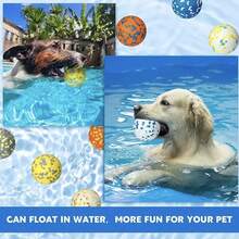1pc Pet Toy Ball, Bouncy Chew Toy Ball For Dogs - Multicolor - View 2