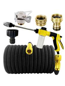 1 cuộn, vòi rửa xe tự thu gọn áp lực cao, vòi tưới vườn đa năng, thích hợp cho sân, bãi cỏ và làm vườn, vòi nước gia dụng, có các chiều dài 2,5m, 5m, 7,5m, 10m, 12,5m, 15m. - B - Xem 13