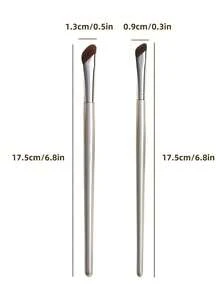 6支/2支/1支装鼻影刷、高光刷、眼线刷、晕染刷、轮廓刷、斜角眼影刷化妆刷套装，包含高光刷、斜角鼻影刷、侧边轮廓刷、轮廓刷、粉底刷、遮瑕刷、腮红刷、修容刷、散粉刷、粉底刷、腮红刷，赠品 - 銀色 - 查看 11