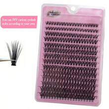 LIMEIKAI 280 Clusters Of 40D False Mink Eyelashes D Curl Natural Eyelash Extensions Russian Strip Individual Eyelashes Makeup Tool - D - View 5