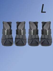 狗狗雨靴套装，狗狗雪地靴，双魔术贴设计，防滑橡胶鞋底，宠物爪子保护套。我们的狗狗靴子旨在保持爪子干爽清洁，防止雪、泥和任何液体泼溅。这些靴子也非常容易清洁，只需用湿布擦拭即可。 - 黑色 - 查看 9