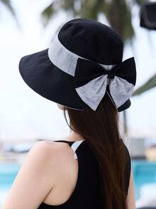 1 chiếc mũ chống nắng nữ bằng polyester, kiểu dáng thường ngày, thời trang, phù hợp cho hoạt động ngoài trời, mùa hè và đi biển. - Nhiều màu - Xem 10