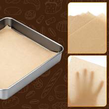 100张6英寸x6英寸未漂白烘焙纸，加厚预切烘焙纸方块，棕色不粘烤箱烹饪和食品包装衬垫，空气炸锅衬垫 - 查看 9