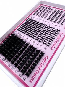 285 piezas de rizador de pestañas, extensiones de pestañas 4 en 1 120D, longitud de 5-20 mm, extensiones de pestañas inferiores DIY, extensiones de pestañas de dibujos animados, extensiones de pestañas de visón denso reutilizables, adecuadas para cualquier ocasión - Ver 2